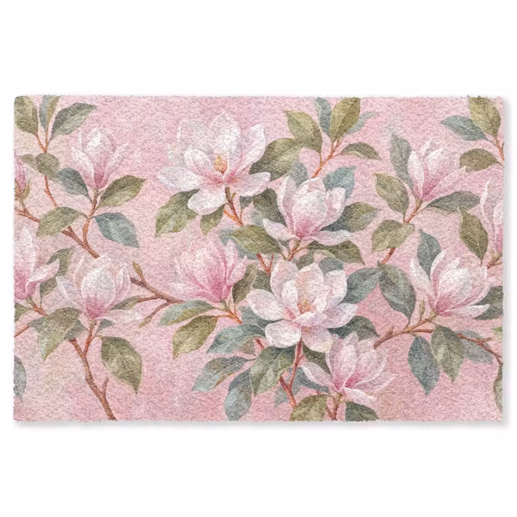 Vloerkleed - Magnolia's - Patroon - Roze — 1