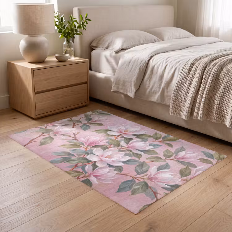 Vloerkleed - Magnolia's - Patroon - Roze — 6