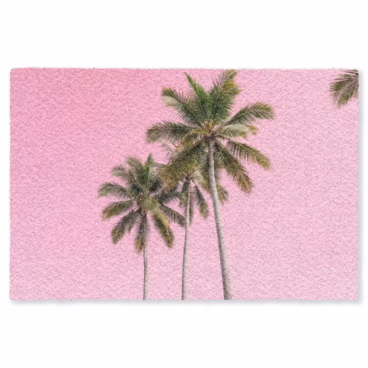Vloerkleed - Palmboom - Tropisch - Pink — 1