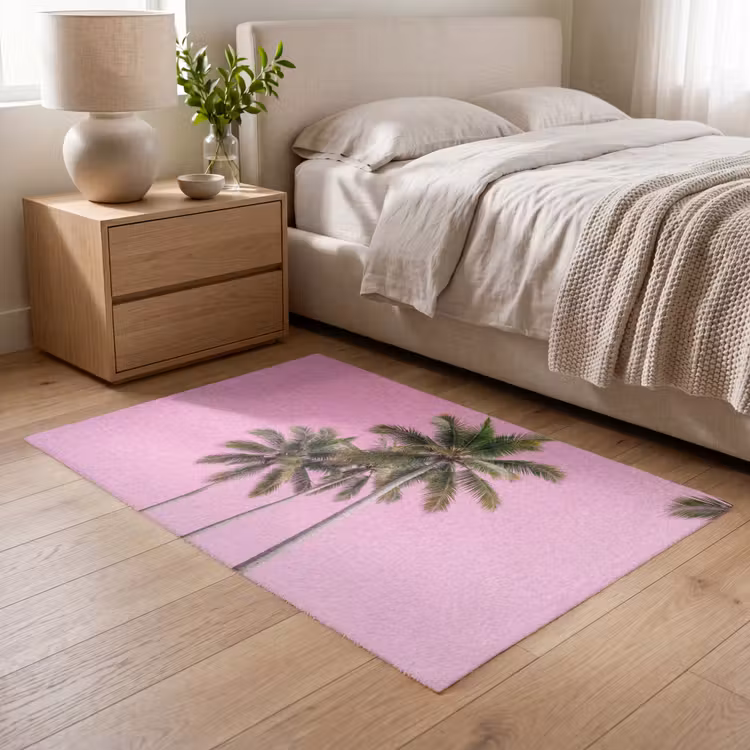 Vloerkleed - Palmboom - Tropisch - Pink — 6