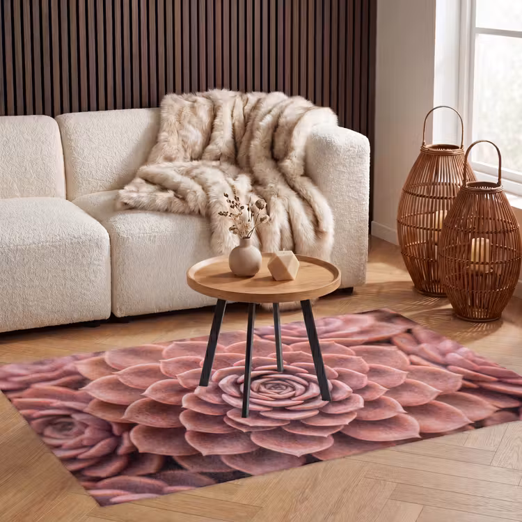 Vloerkleed - Vetplant - Organisch - Roze — 3