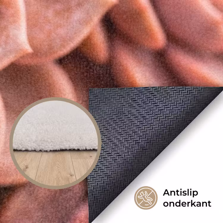 Vloerkleed - Vetplant - Organisch - Roze — 5