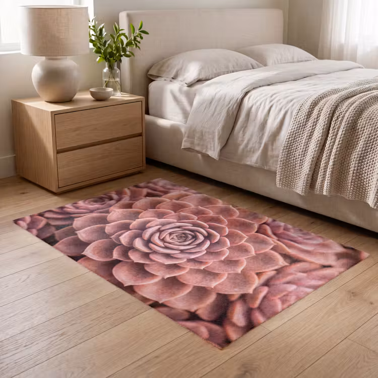 Vloerkleed - Vetplant - Organisch - Roze — 6