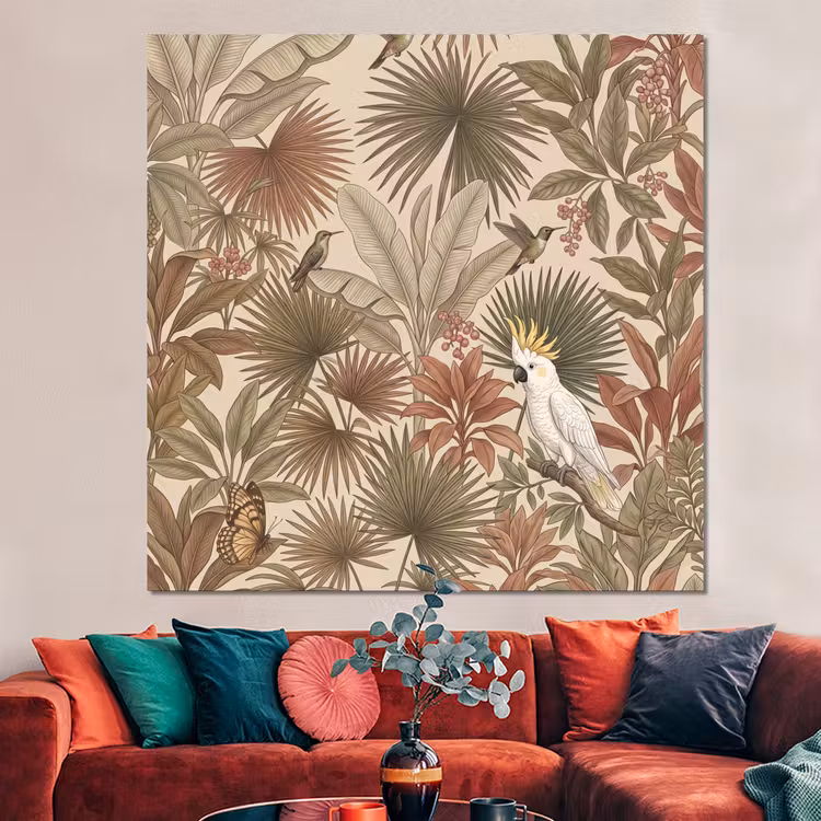 Forex - Tropisch - Vogels - Beige — 3