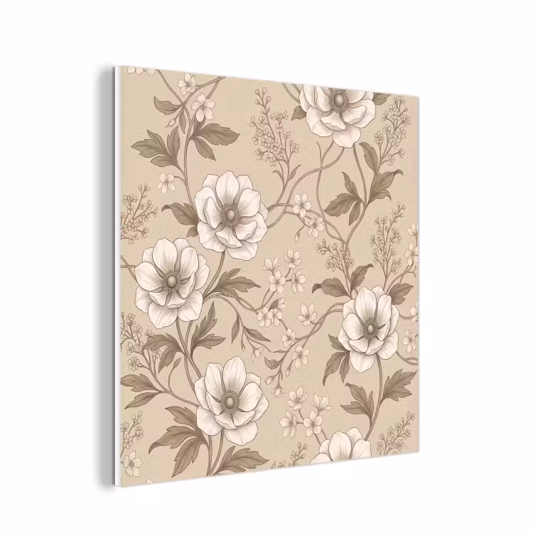 Forex - Bloemen - Patroon - Beige — 1