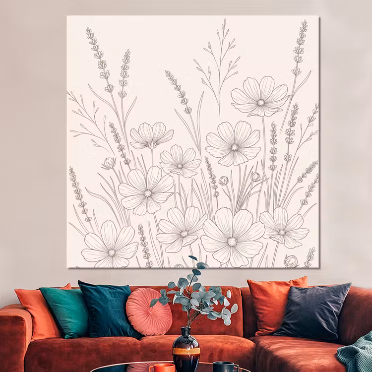 Forex - Minimalistisch - Modern - Bloemen - Beige — 3