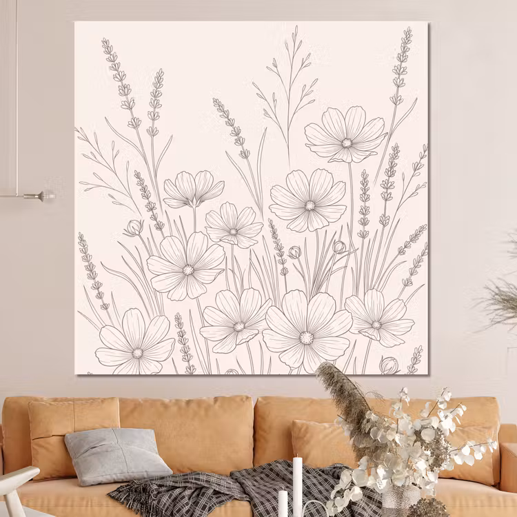 Forex - Minimalistisch - Modern - Bloemen - Beige — 4