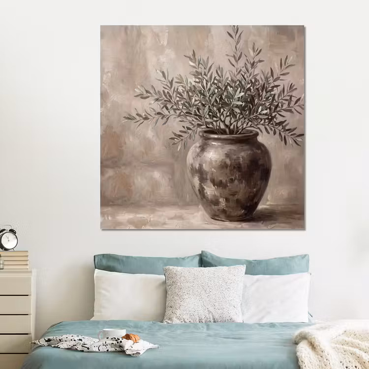 Forex - Olijfplant - Aardenpot - Abstract - Beige — 2