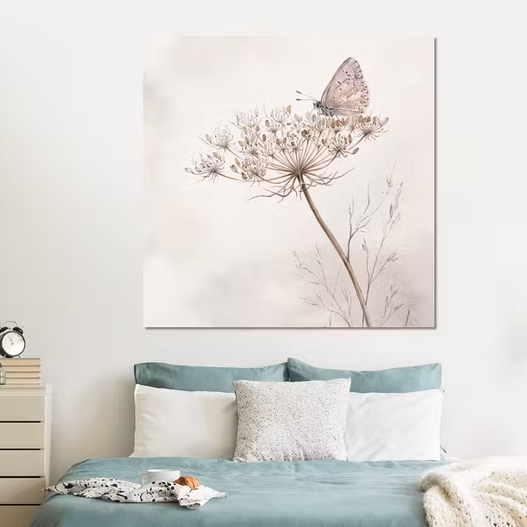 Forex - Vlinder - Bloem -Natuur - Beige — 2