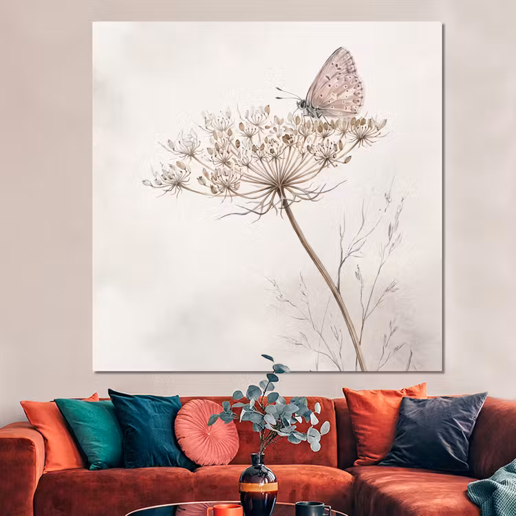 Forex - Vlinder - Bloem -Natuur - Beige — 3
