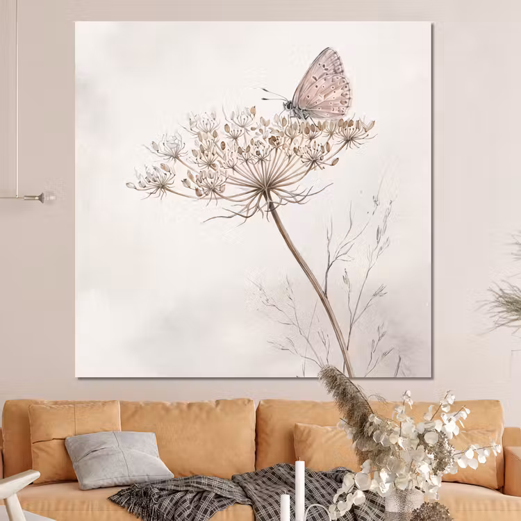 Forex - Vlinder - Bloem -Natuur - Beige — 4