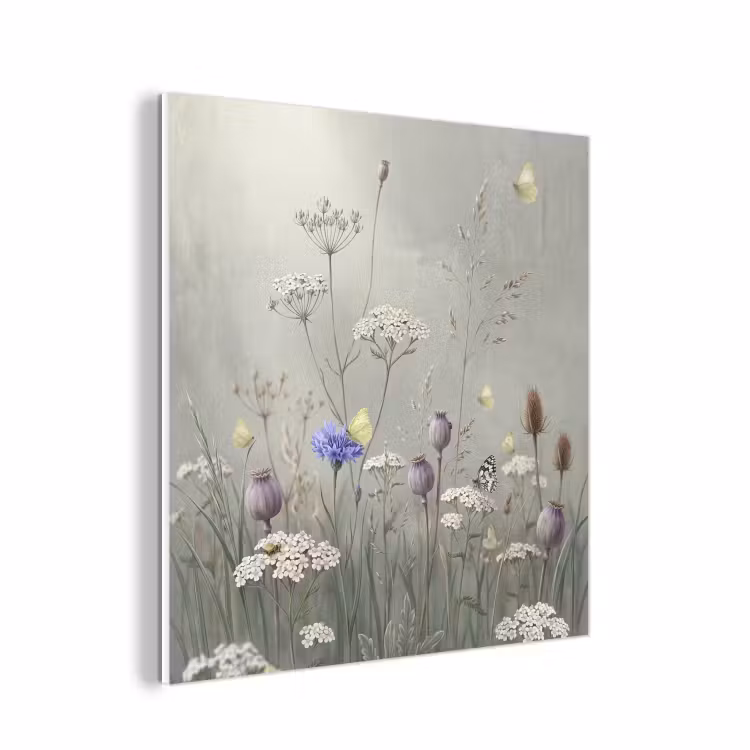Forex - Vlinders - Wildbloemen - Illustratie - Kleurrijk — 1