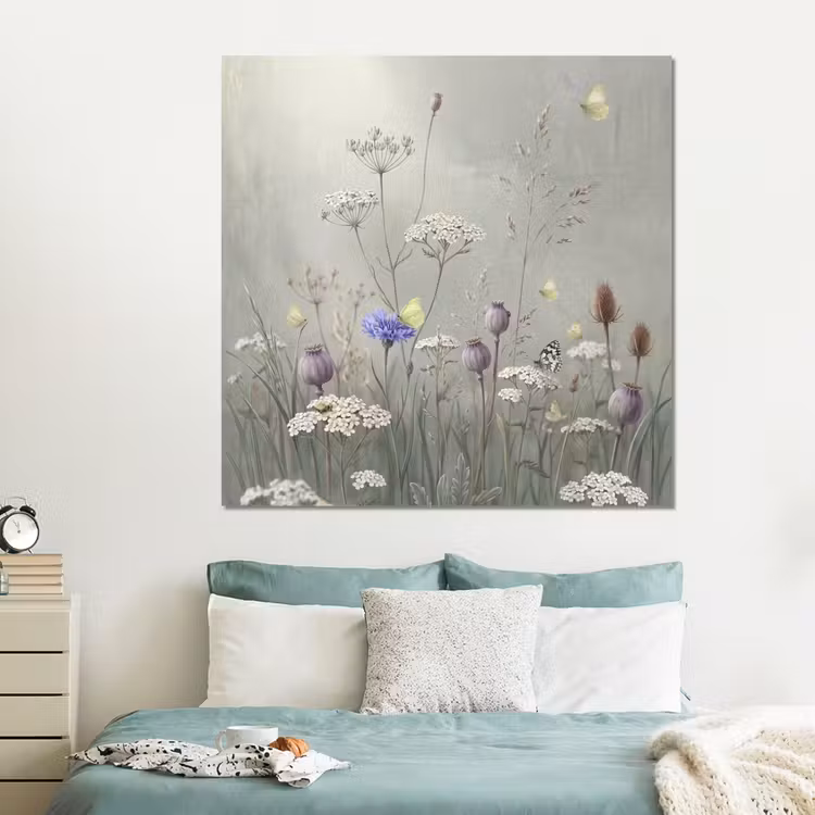 Forex - Vlinders - Wildbloemen - Illustratie - Kleurrijk — 2