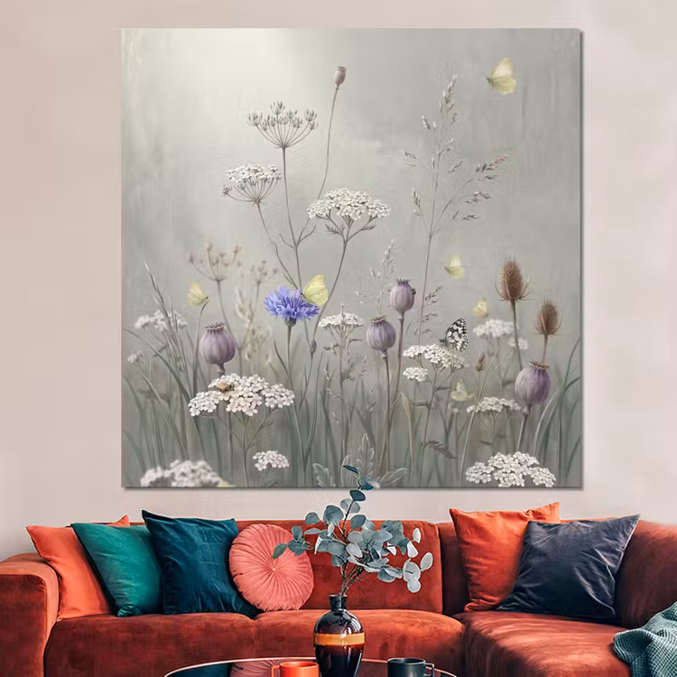 Forex - Vlinders - Wildbloemen - Illustratie - Kleurrijk — 3