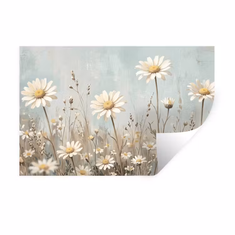 Muursticker - Madelief - Illustratie - Wit