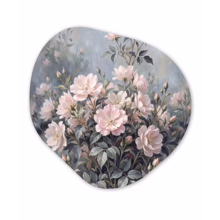 Organisch schilderij - Forex - Rozen - Illustratie - Roze