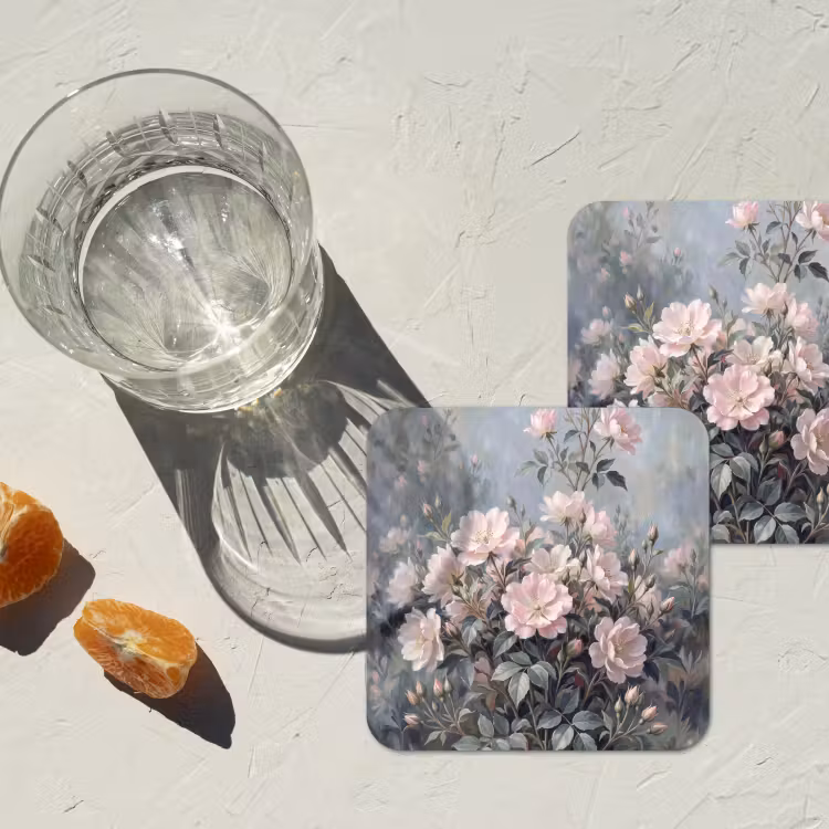 Onderzetter - Rozen - Illustratie - Roze — 2