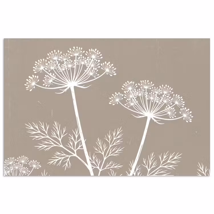 Poster - Grafisch - Fluitenkruid - Taupe