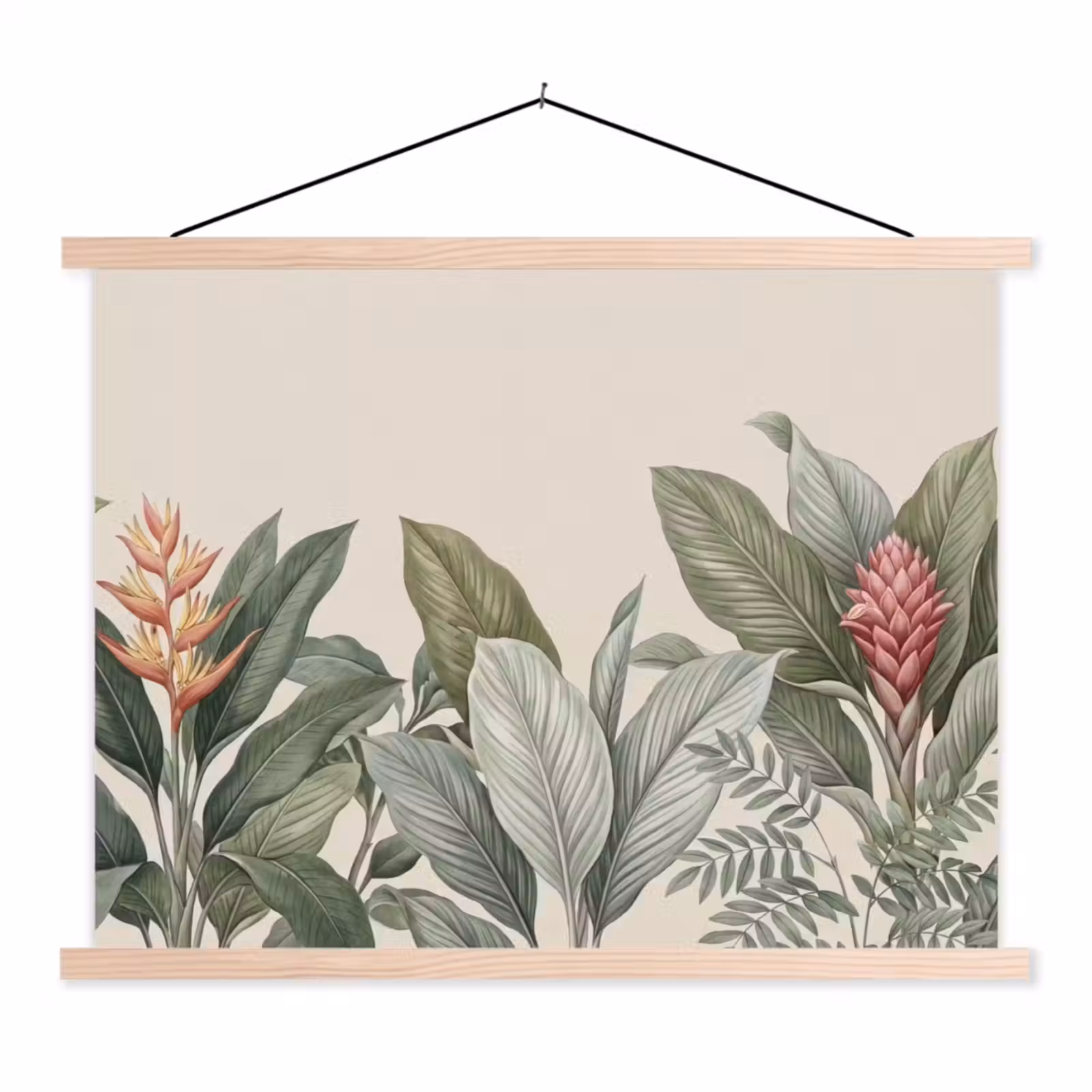 Schoolplaat - Tropisch - Planten - Modern - Groen — 1