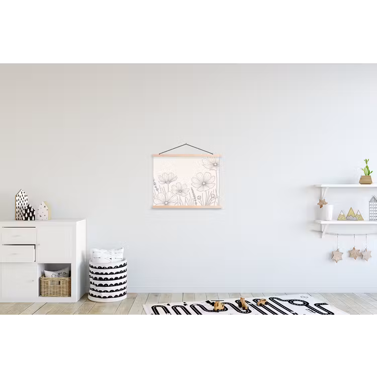 Schoolplaat - Minimalistisch - Modern - Bloemen - Beige — 3
