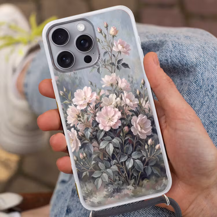 Telefoonhoesje met koord - Rozen - Illustratie - Roze — 2