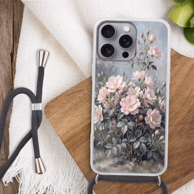 Telefoonhoesje met koord - Rozen - Illustratie - Roze — 3