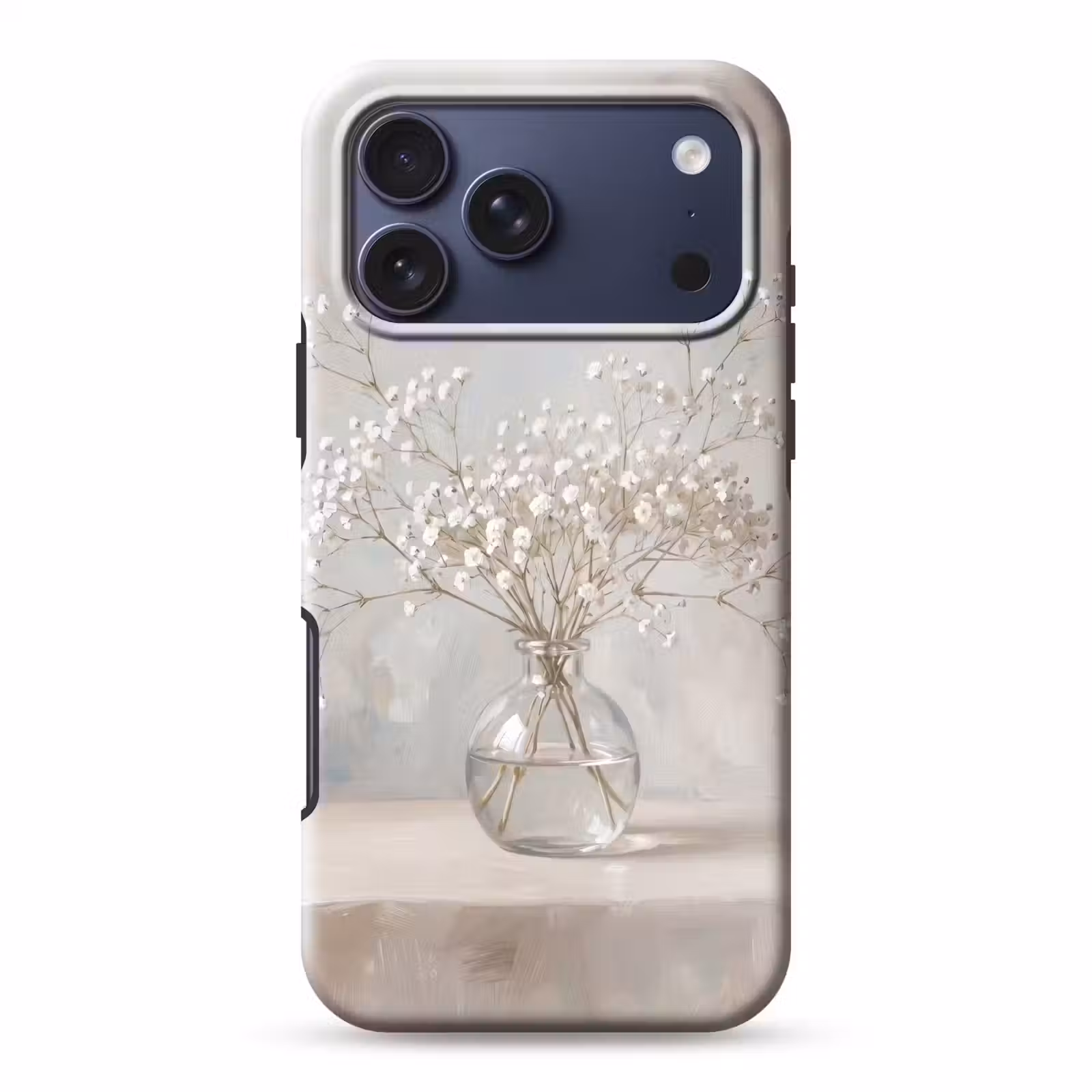 Telefoonhoesje Toughcase - Vaas - Gipskruid - Wit — 1