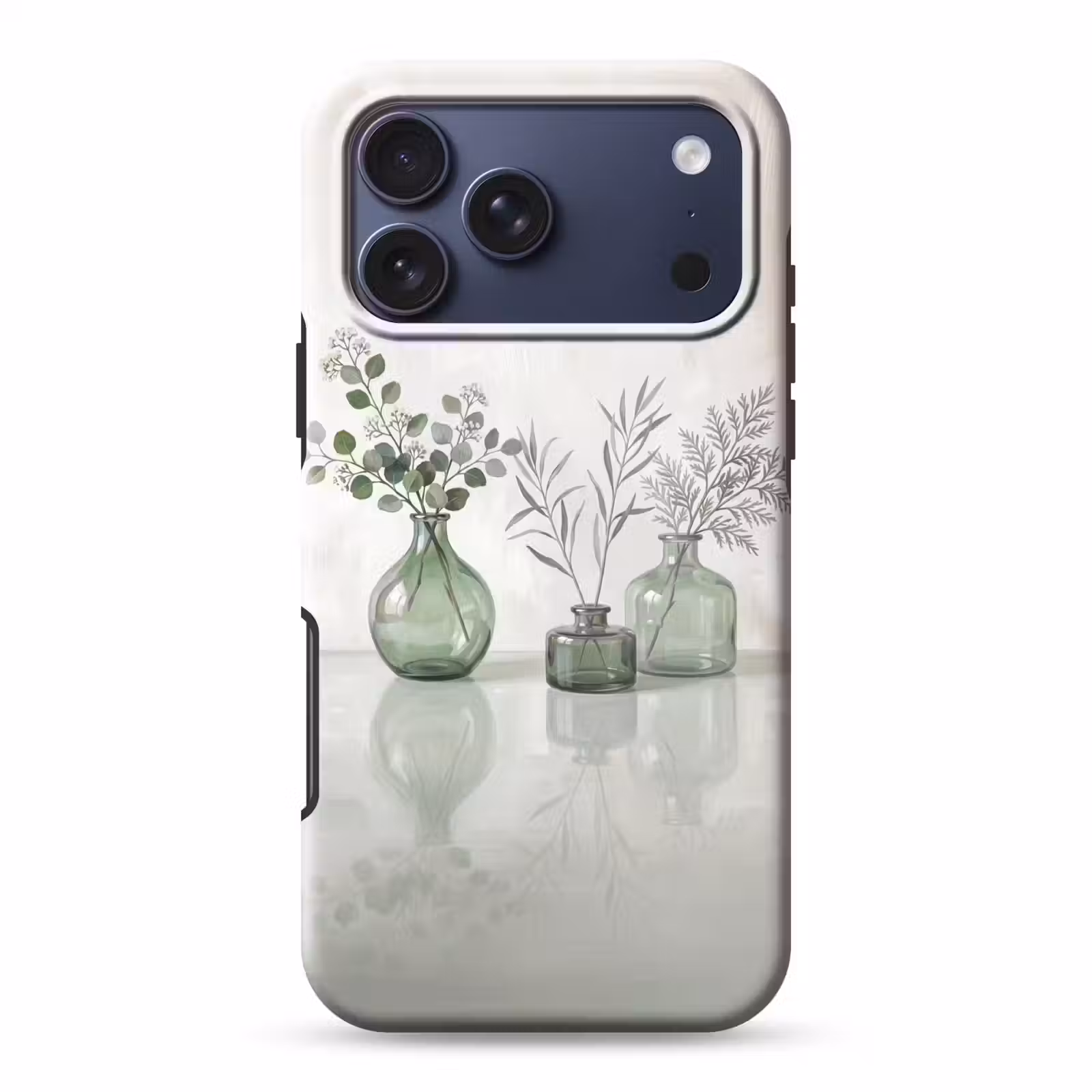 Telefoonhoesje Toughcase - Vazen - Bladeren - Groen — 1