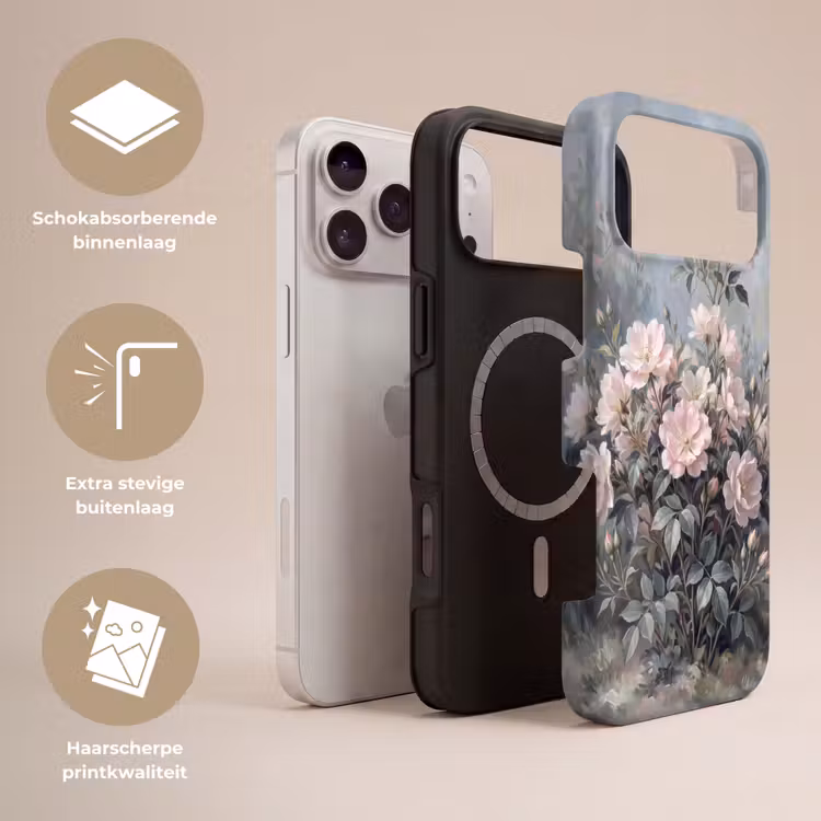 Telefoonhoesje Toughcase - Rozen - Illustratie - Roze — 3