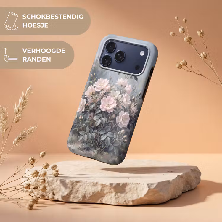 Telefoonhoesje Toughcase - Rozen - Illustratie - Roze — 5