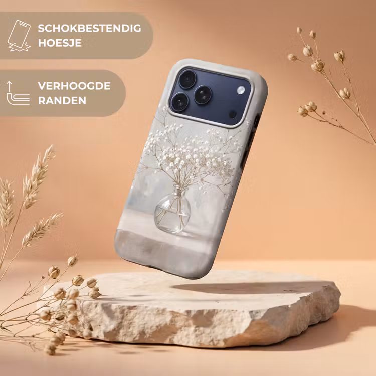 Telefoonhoesje Toughcase - Vaas - Gipskruid - Wit — 5