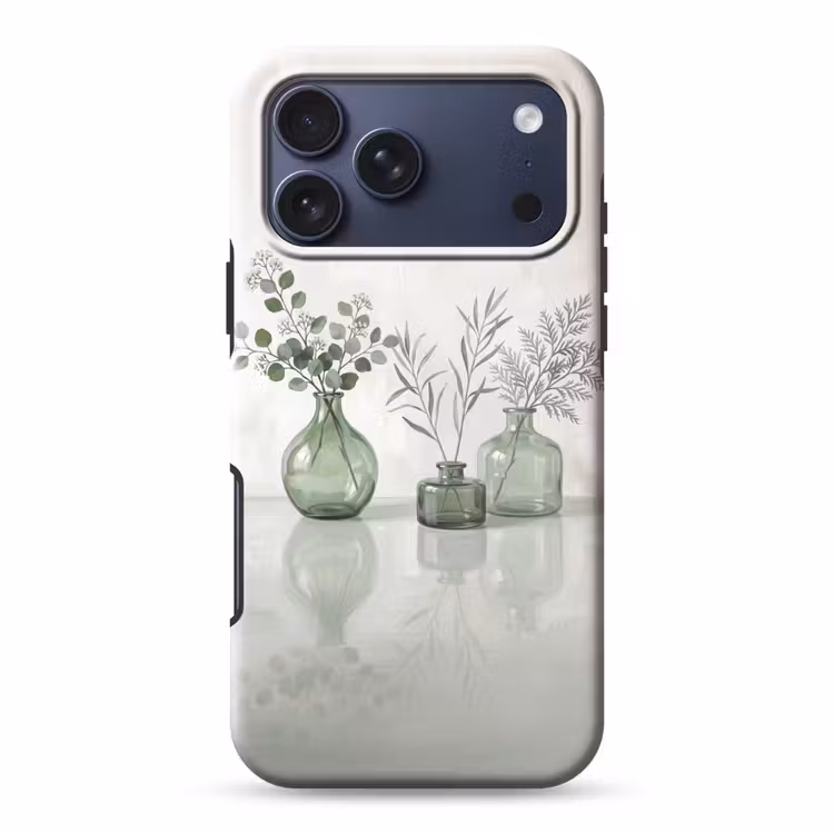 Telefoonhoesje Toughcase - Vazen - Bladeren - Groen