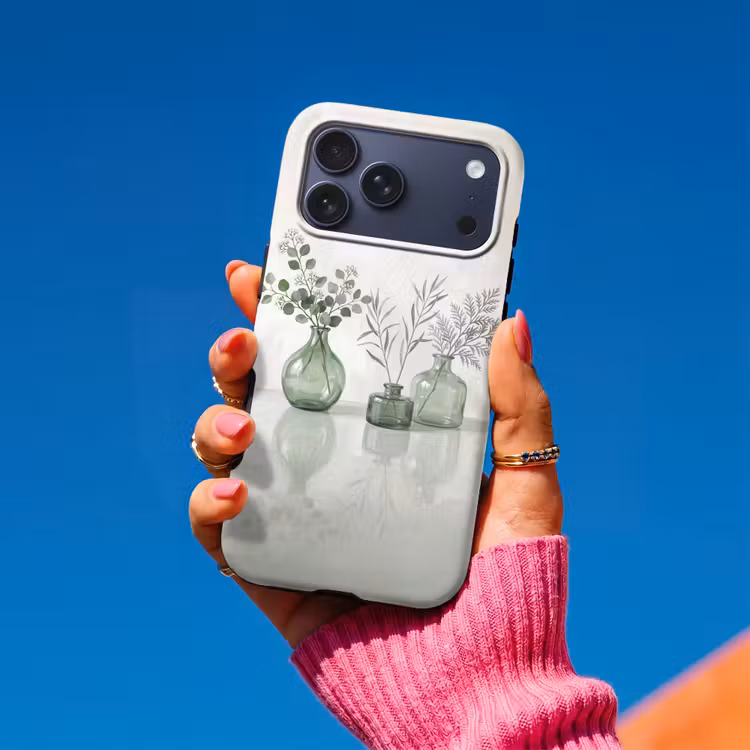 Telefoonhoesje Toughcase - Vazen - Bladeren - Groen — 2