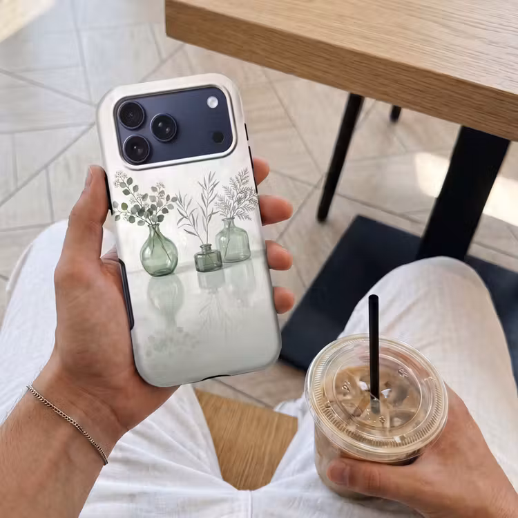 Telefoonhoesje Toughcase - Vazen - Bladeren - Groen — 4
