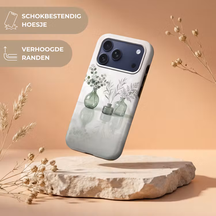 Telefoonhoesje Toughcase - Vazen - Bladeren - Groen — 5