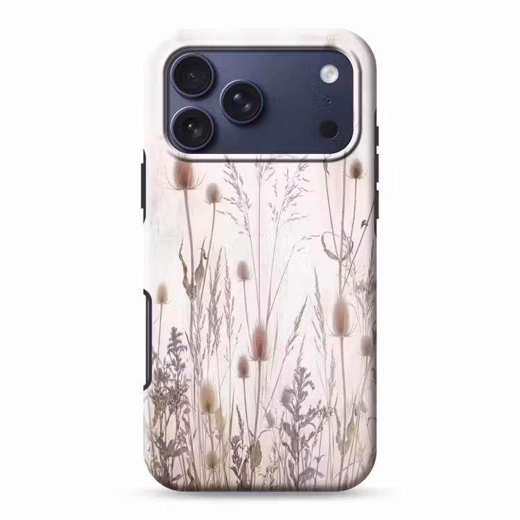 Telefoonhoesje Toughcase - Weidebloemen - Design - Sepia