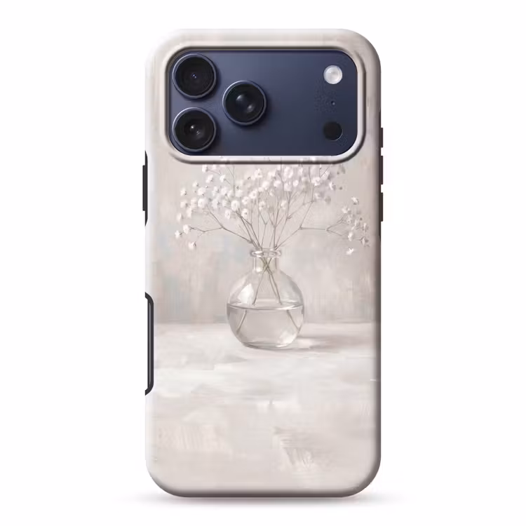 Telefoonhoesje Toughcase - Gipskruid - Vaas - Wit