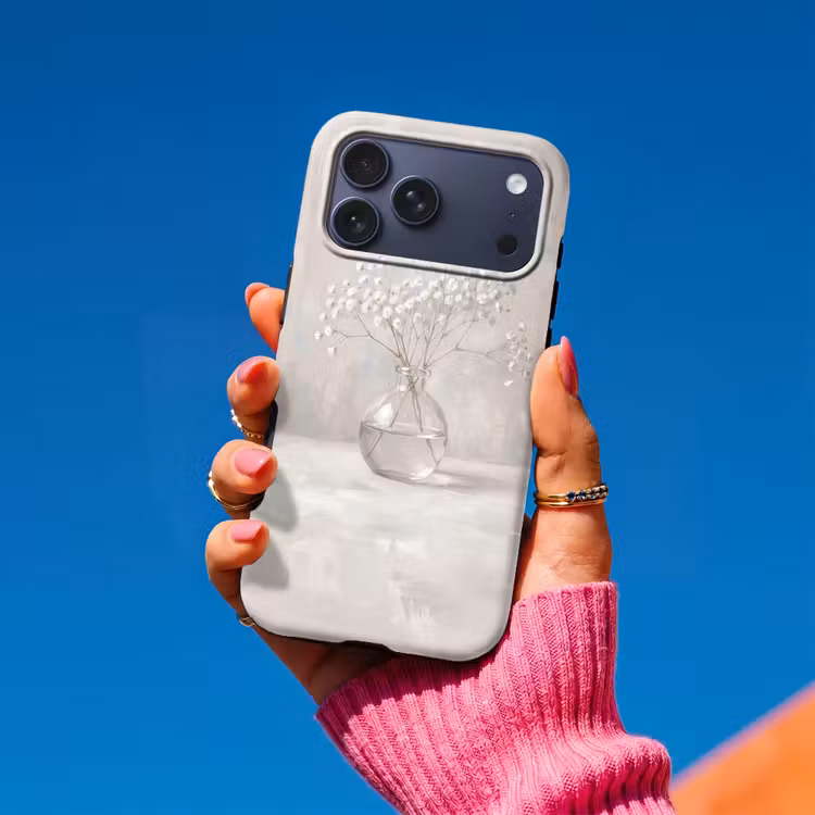 Telefoonhoesje Toughcase - Gipskruid - Vaas - Wit — 2