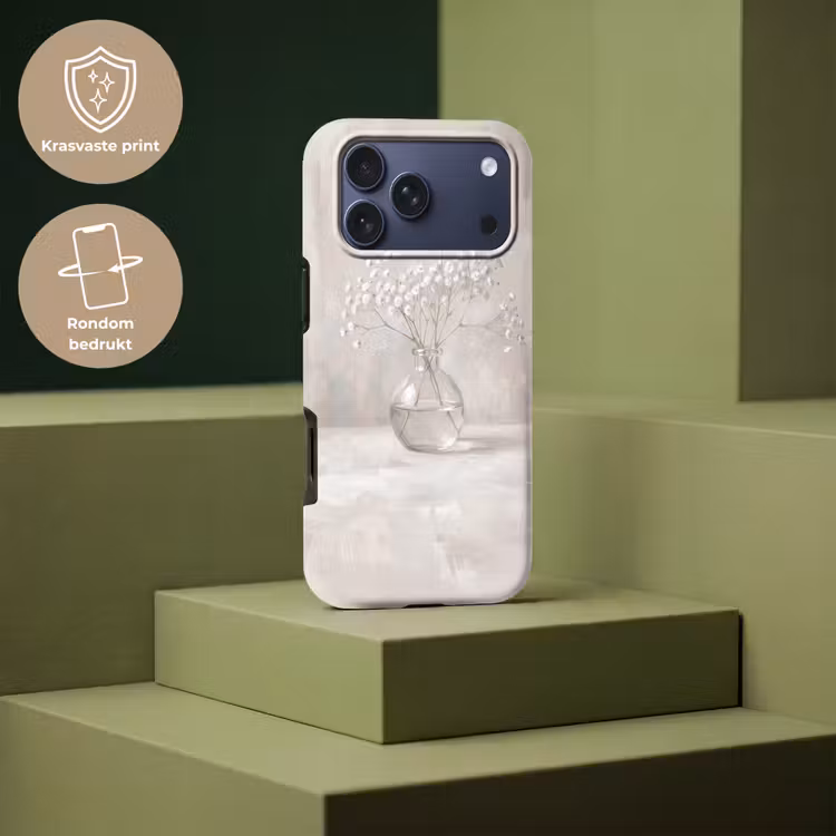 Telefoonhoesje Toughcase - Gipskruid - Vaas - Wit — 7
