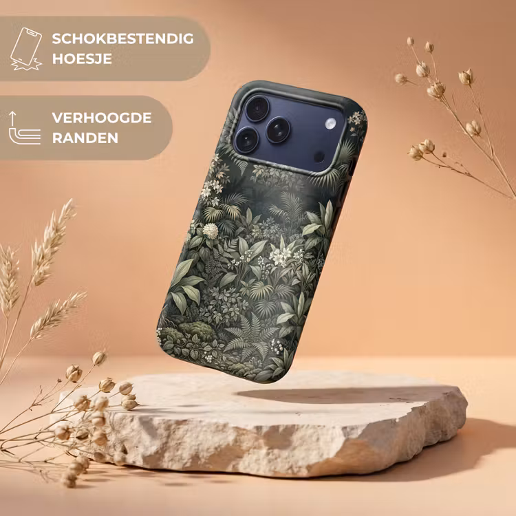 Telefoonhoesje Toughcase - Jungle - Bladeren - Botanisch - Groen — 5