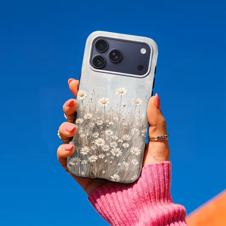 Telefoonhoesje Toughcase - Madelief - Illustratie - Wit — 2