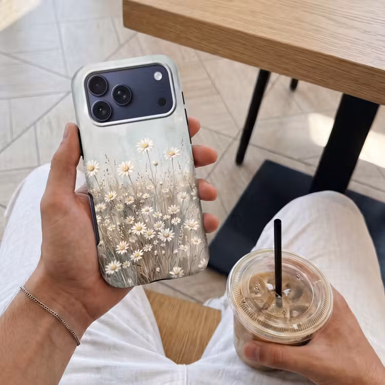 Telefoonhoesje Toughcase - Madelief - Illustratie - Wit — 4