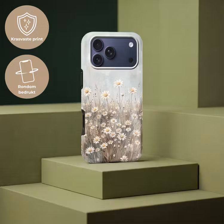 Telefoonhoesje Toughcase - Madelief - Illustratie - Wit — 7