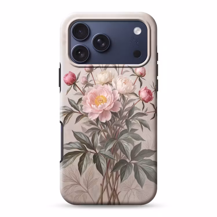 Telefoonhoesje Toughcase - Pioenrozen - Boeket - Roze