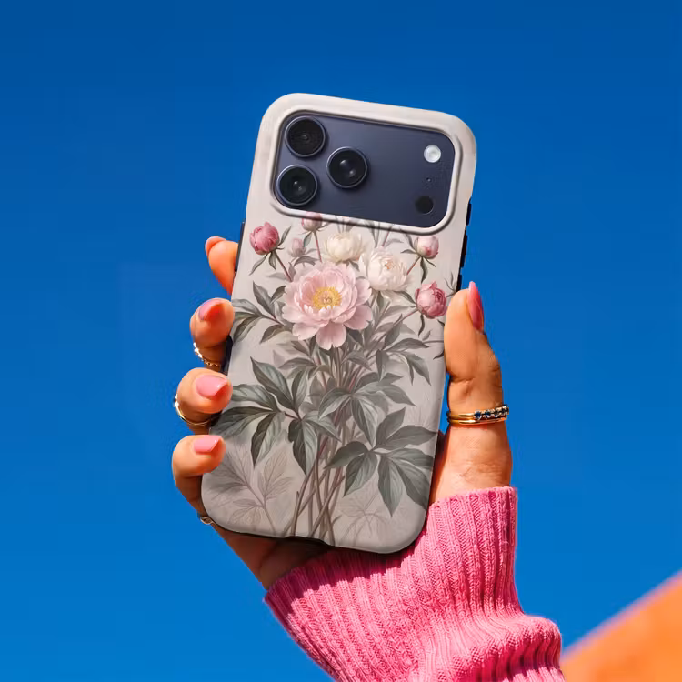 Telefoonhoesje Toughcase - Pioenrozen - Boeket - Roze — 2