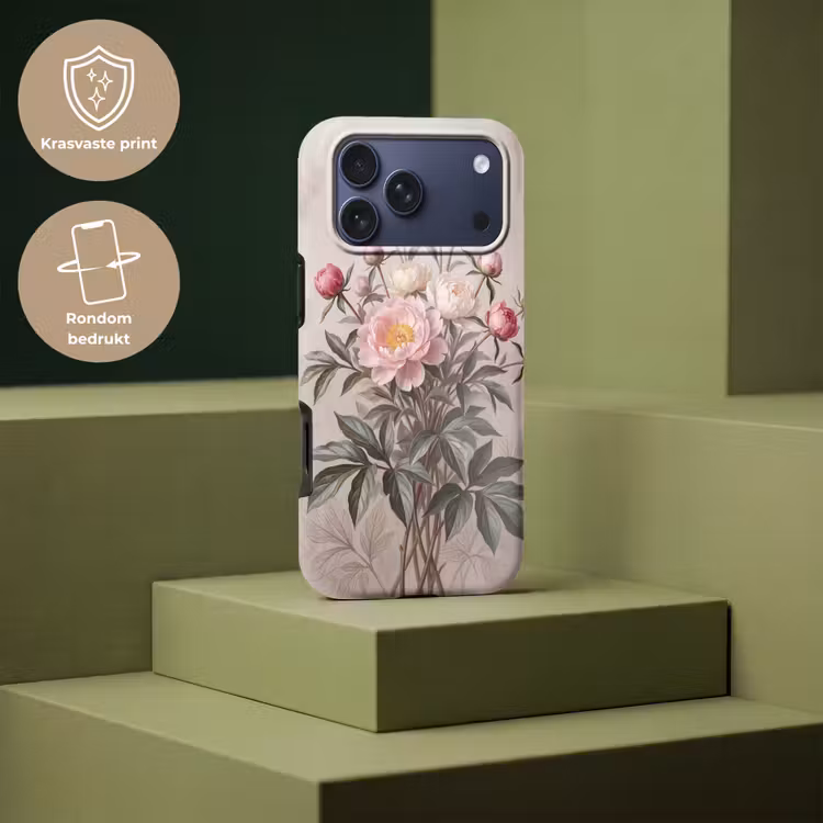 Telefoonhoesje Toughcase - Pioenrozen - Boeket - Roze — 7