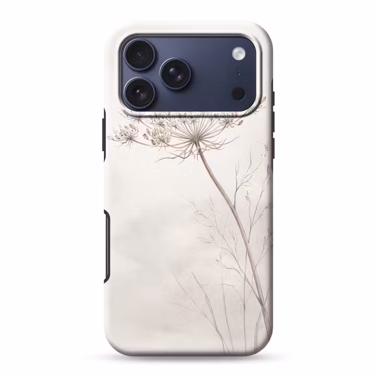 Telefoonhoesje Toughcase - Vlinder - Bloem -Natuur - Beige