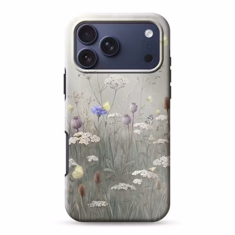 Telefoonhoesje Toughcase - Vlinders - Wildbloemen - Illustratie - Kleurrijk