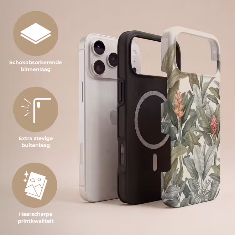 Telefoonhoesje Toughcase - Tropisch - Planten - Modern - Groen — 3