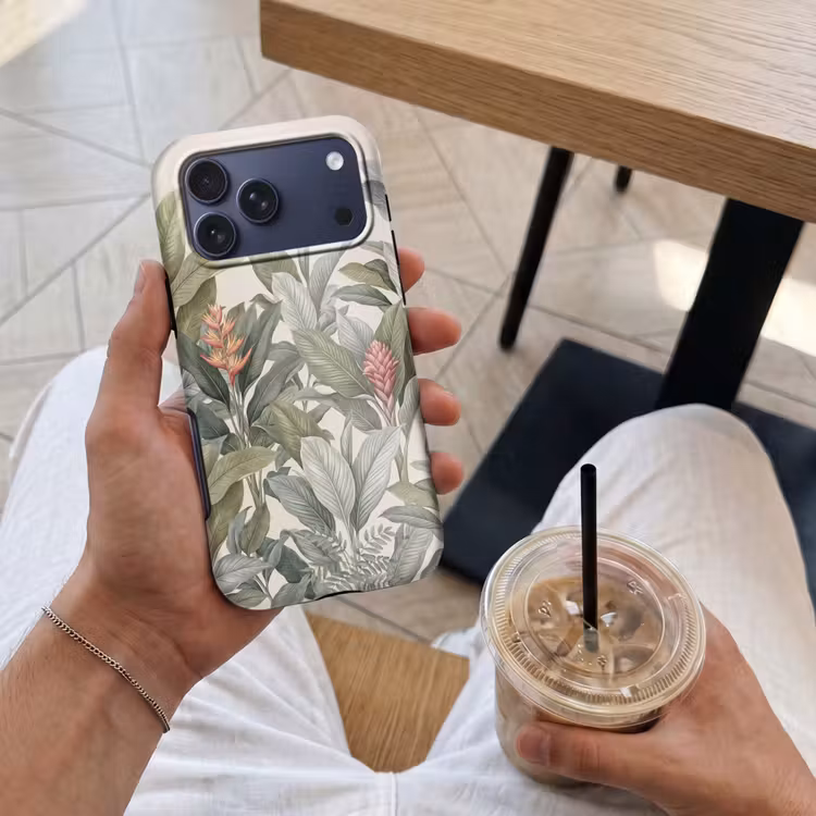 Telefoonhoesje Toughcase - Tropisch - Planten - Modern - Groen — 4